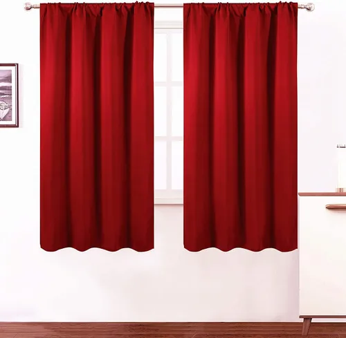 Vista 143 de LEMOMO Cortinas opacas de 42 x 54 pulgadas, juego de 2 paneles de cortinas con aislamiento térmico para oscurecer la habitación