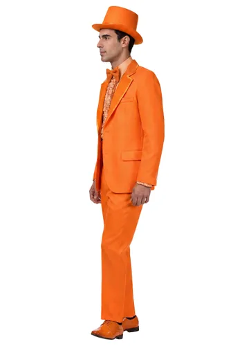 Vista 3 de Disfraz Premium de Hombre Lloyd Christmas Naranja Dumb and Dumber Multicolor