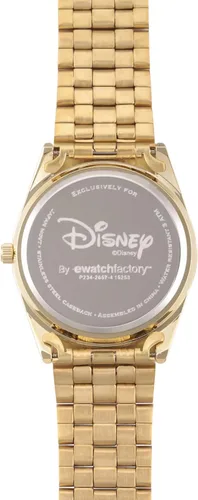 Vista 3 de Disney Reloj de cuarzo analógico redondo con purpurina para adultos Oro