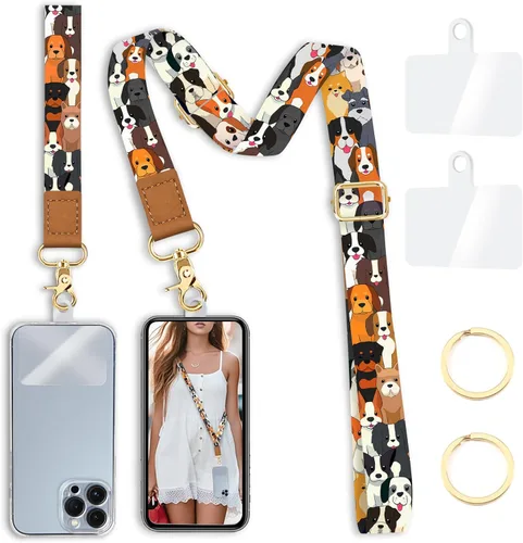 Vista 35 de Yonlevres Cordón para Teléfono con Correa de Muñeca Cruzada, Cordón para Teléfono Celular Be Kind para Alrededor del Cuello, Correa Ajustable