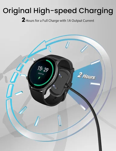 Vista 4 de Sinoacc Cargador de 3.3 pies para Amazfit Bip 5/3/3 Pro/U, GTS 4 Mini/2/2 Mini/2E, Trex Pro, Zepp E/Z, Active, GTR 2/2E, cable de carga magnético