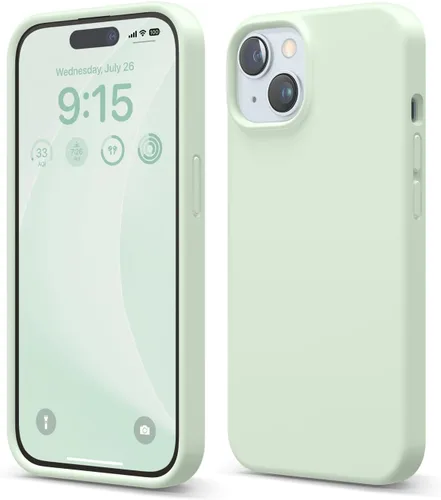 Vista 28 de elago Compatible con Funda para iPhone 15, Funda de Silicona Líquida, Cubierta Protectora de Cuerpo Completo, Resistente a Golpes, Diseño Delgado
