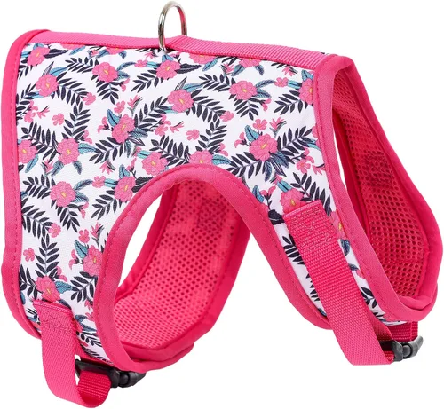 Vista 34 de Mile High Life Arnés para perro, chaleco floral de malla de aire para perros y gatos pequeños de 20 libras, fácil de poner, cierre fácil ajustable