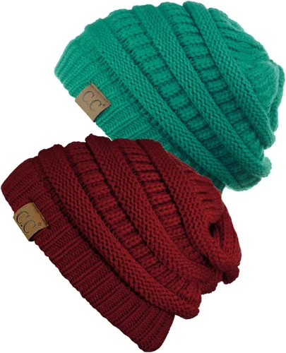 Vista 41 de Gorro a la moda de tejido suave abultado, cálido y elástico de C.C