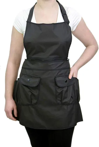Vista 18 de CHARLENE Courtney Convertible Zip Delantal #9044 Frambuesa/Negro