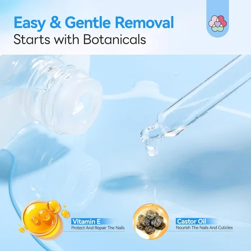 Vista 4 de SAVILAND Removedor de pegamento de uñas para uñas a presión: 1.7 fl oz removedor de pegamento de gel sólido para puntas de uñas, eliminación rápida