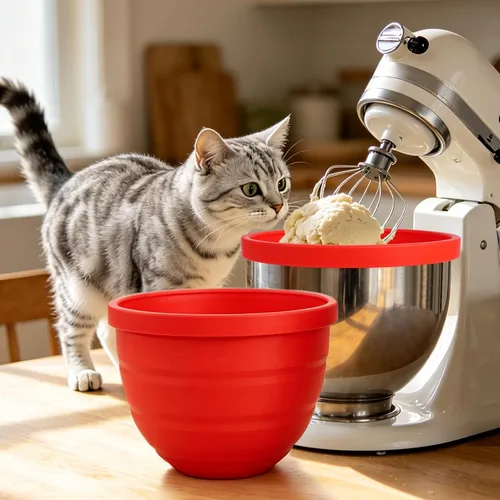 Vista 9 de KitchenAid - Tazón de mezcla de 5 cuartos de galón para batidoras de pie, tazón de acero inoxidable de grado alimenticio con mango y cierre, Dorado