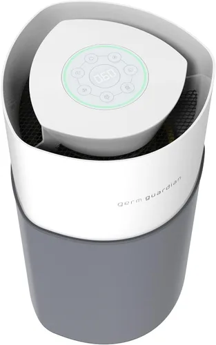 Vista 10 de GermGuardian AirSafe XL - Purificador de aire inteligente para el hogar con filtro HEPA puro, prefiltro de tela, habitaciones grandes de hasta 1680