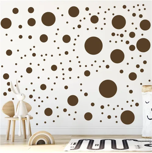 Vista 22 de Más de 500 calcomanías de pared de círculos de lunares surtidos para dormitorio de niños, sala de estar, aula, sala de juegos, calcomanías de pared
