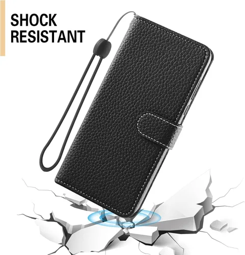 Vista 6 de Asuwish Funda de teléfono para Samsung Galaxy A21 con protector de pantalla de vidrio templado y cubierta para cartera, soporte para tarjetas