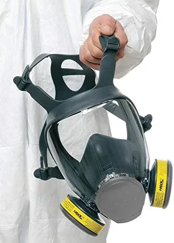 Vista 2 de Moldex Respirador de cara completa Reuasble serie 9000 con cartucho de vapor orgánico/gas ácido 7003 (1 cada uno) (mediano)
