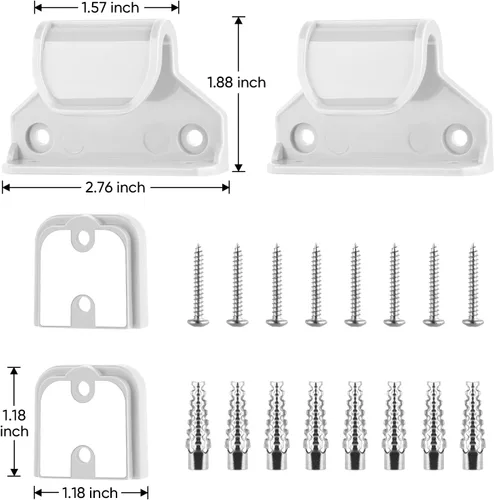 Vista 3 de Kit de piezas de repuesto retráctil para puerta de bebé, juego completo de accesorios de montaje en pared con soportes, anclajes y tornillos