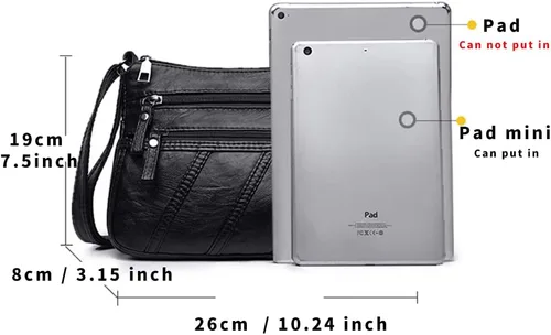 Vista 2 de Bolsos cruzados impermeables para mujer, bolso bandolera casual de piel sintética para mujer, bolso cruzado