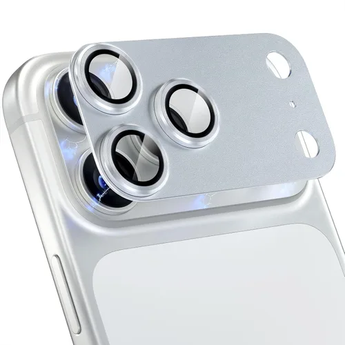 Vista 13 de Choiche - Protector de lente de cámara para iPhone 16 Pro/iPhone 16 Pro Max Full Camera Cover with 9H Tempered Glass Lens Screen Protector Metal