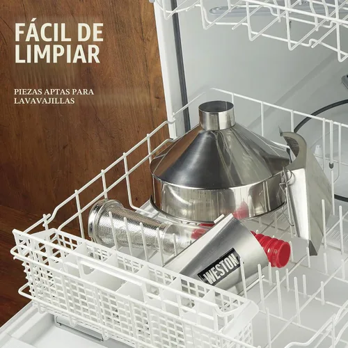 Vista 8 de Weston Colador de tomate de metal, tolva de 1 galón, acero inoxidable Dual Mount System Attaches To Many Surfaces Splash Guard Includes