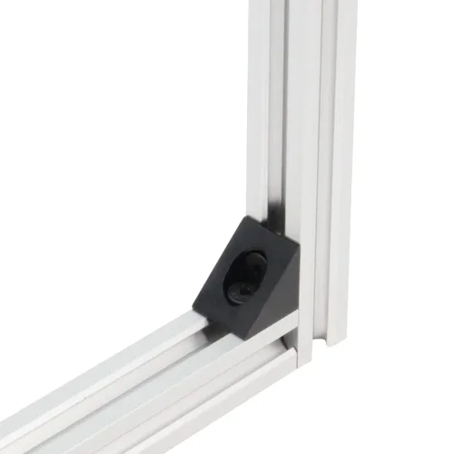 Vista 7 de Soporte de esquina angular de aluminio 2020 con tornillos M5x10mm y tuercas en T para perfil de extrusión de aluminio de la serie 2020 de 0.236 in