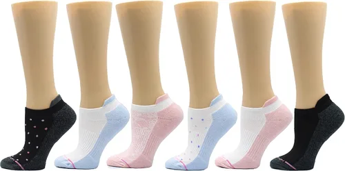 Vista 14 de Dr. Motion calcetines de compresión de corte bajo para mujer, 2 piezas
