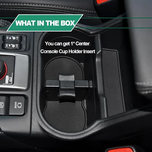 Vista 5 de Inserto divisor para portavasos del centro compatible con Subaru Outback 2010 2011 2012 2013 2014 y Forester 2014 2015 2016 2017 2018 2019