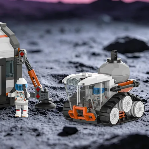 Vista 6 de Space Base Building Sets, Exploration Space Station Model, 1000 PCS Ll001
