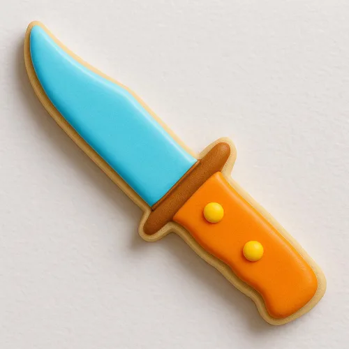 Vista 5 de Cuchillo de caza cortador de galletas con diseño fácil de empujar (5.5 pulgadas)