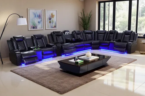 Vista 16 de A Ainehome Juego de sofá modular reclinable eléctrico con luz LED, sofás seccionales de cuero, juegos de muebles de sala de estar, juegos de sofá