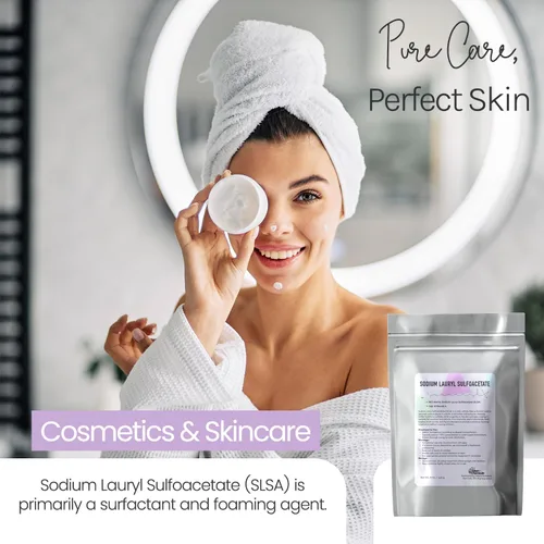 Vista 5 de SLSA - Fideos de lauril sulfoacetato de sodio de grado cosmético, 16 onzas / 15.98 oz, tensioactivo espumoso suave orgánico para champús, jabones