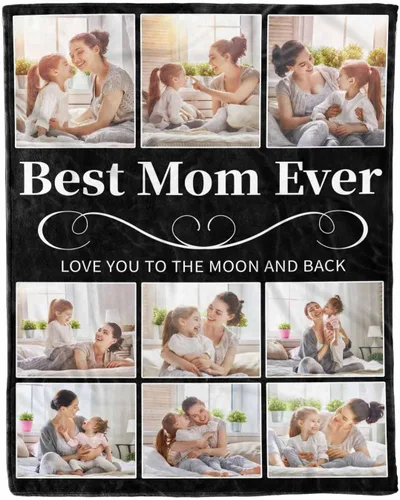 Vista 13 de D-Story Regalos para mamá, regalo para el día de la madre de parte de hija e hijo, manta de franela suave regalo para mamás Navidad, manta de cama