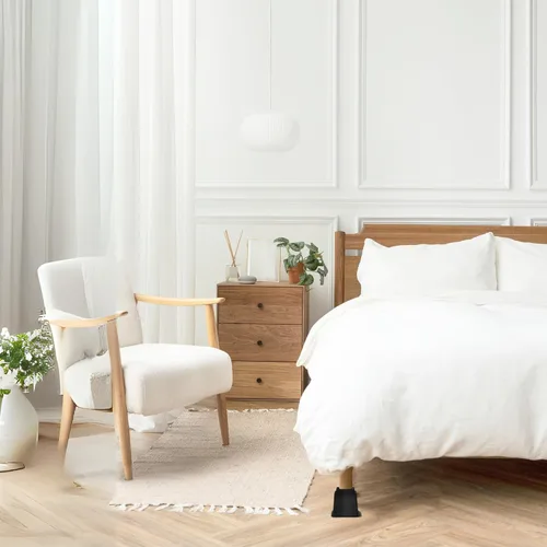 Vista 3 de HOLDN' STORAGE Elevadores de cama, elevadores de muebles de 5 pulgadas, juego de 4 elevadores de cama resistentes, perfectos para dormitorios