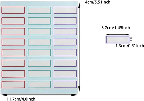 Vista 2 de ONLYKXY 240 etiquetas para carpetas de archivos, etiquetas de nombre, etiquetas adhesivas, etiquetas rectangulares, etiquetas para carpetas