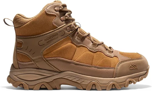 Vista 19 de NORTIV 8 - Botas de senderismo impermeables para hombre, zapatos de montañismo ligeros para exteriores