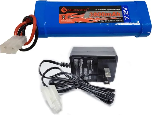 Vista 7 de 7.2V 3800mAh 6-Cell NiMH Battery for RC Cars Hobby Battery with Tamiya Connector for Car Truck Truggy Buggy Tank Airplane Helicopter Boat Racing