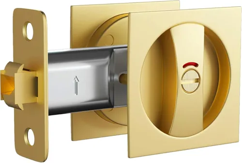 Vista 10 de Lethato Hardware de bolsillo para puerta, cerradura de puerta de bolsillo con indicadores, pestillo de puerta de bolsillo, puerta de bolsillo