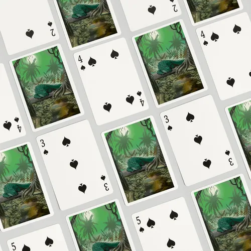 Vista 4 de Lantern Press Alligator in Swamp (52 cartas de juego, baraja de cartas de tamaño póquer con comodines)