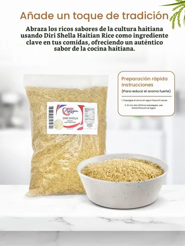 Vista 3 de Riz Shella - Diri Shella - Rice Shella - Directamente desde Haití - 100% Ayisyen