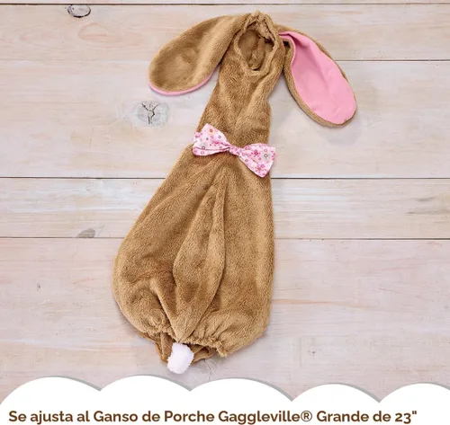 Vista 3 de Fox Valley Traders Gaggleville Easter Bunny Girl/Boy/Brown Outfit, Fits 23" H Large Porch Goose
