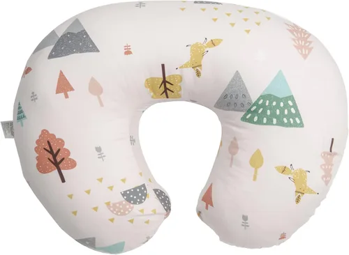 Vista 16 de LAT - Almohada de lactancia para lactancia materna, funda extraíble 100% algodón, almohadas ergonómicas para lactancia materna para mamá y bebé