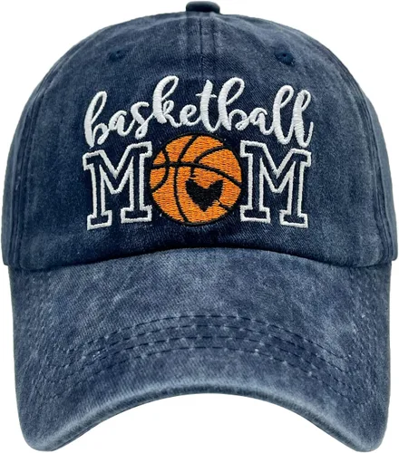 Vista 3 de Waldeal Gorra de béisbol de baloncesto envejecida para mujer, ajustable y lavada para mamá