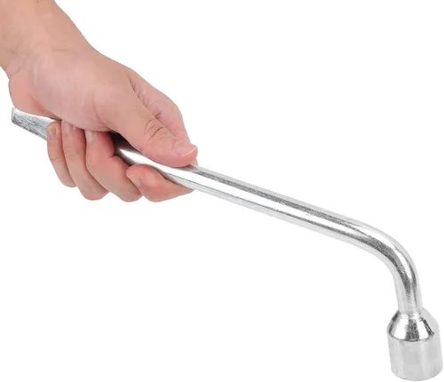 Vista 4 de Llave de llanta tipo L, llave de enchufe de 0.827 in para extracción de neumáticos de automóvil, camión, resistente, 45 #, herramienta de barra