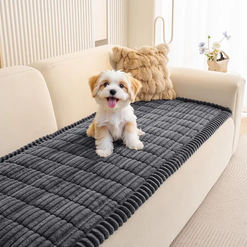 Vista 12 de MEETSKY Fundas de sofá para sofá de 2 cojines, aptas para mascotas, funda de sofá para perros, fundas de sofá de cuero lavables para mascotas