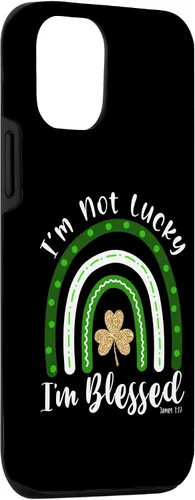 Vista 3 de iPhone 15 St Patricks day I'm not Lucky I'm Blessed Rainbow - Funda para mujer