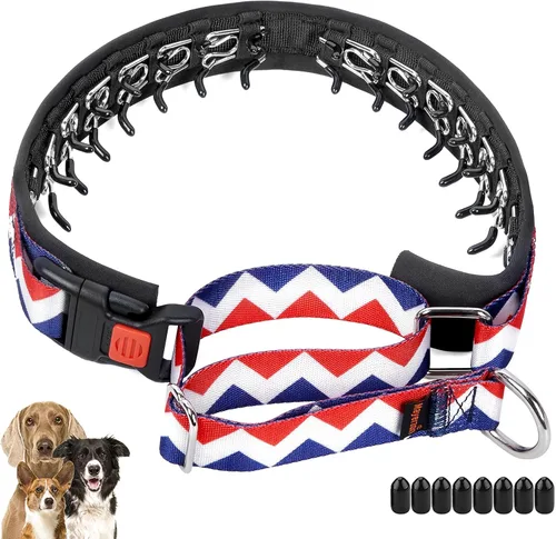 Vista 10 de Mayerzon Martingala - Collar de púa para perro sin tirones, collar personalizado con patrones geométricos para perros grandes, medianos y pequeños