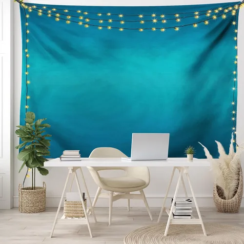 Vista 161 de Ambesonne Tapiz Trippy, vista panorámica de la cascada con bosques de ensueño y mandala oriental psicodélico, decoración de tela para colgar