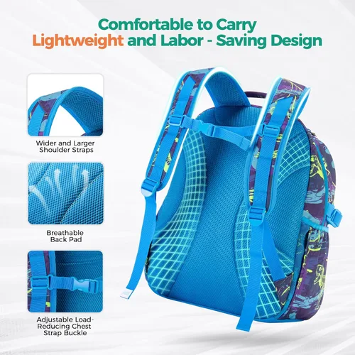 Vista 5 de Mochila Choco Mocha de 17 pulgadas para niños de escuela primaria, 17 pulg., Viajar