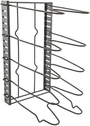 Vista 2 de Southern Homewares Estante de almacenamiento de ollas y sartenes de metal, estante organizador vertical de utensilios de cocina negro para cocina