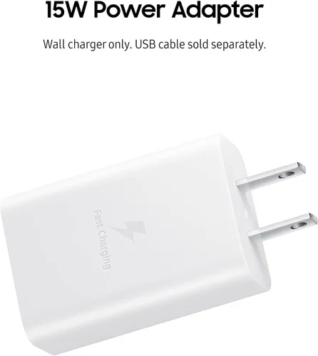 Vista 3 de Samsung Cargadores de pared USB-C de 15 W (blanco y negro)