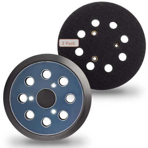 Vista 10 de Almohadillas de lijadora orbitales de 5 pulgadas y 8 agujeros para repuesto de almohadilla de lijadora Makita BO5010/K, BO5021/K, BO5030/K