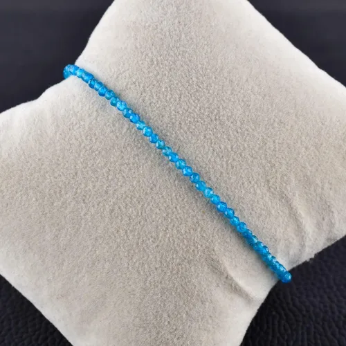 Vista 61 de Natural Gemstone Micro Round Beads Dainty Choker Bangle Bracelet, Handmade Jewelry for Women, Healing Chakra Crystals Silver Plated Chain 8 inch