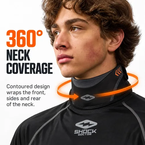 Vista 6 de Shock Doctor, cuello de guardia, color negro