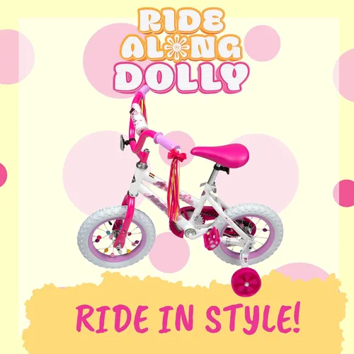 Vista 5 de Ride Along Dolly - Radios de rueda de bicicleta – Accesorios de radios de bicicleta de flores y mariposas coloridas – Bonitos accesorios