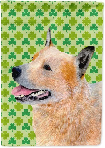 Vista 256 de Caroline's Treasures SS4442GF Affenpinscher Bandera de jardín con retrato de trébol del día de San Patricio para buzón, bandera decorativa